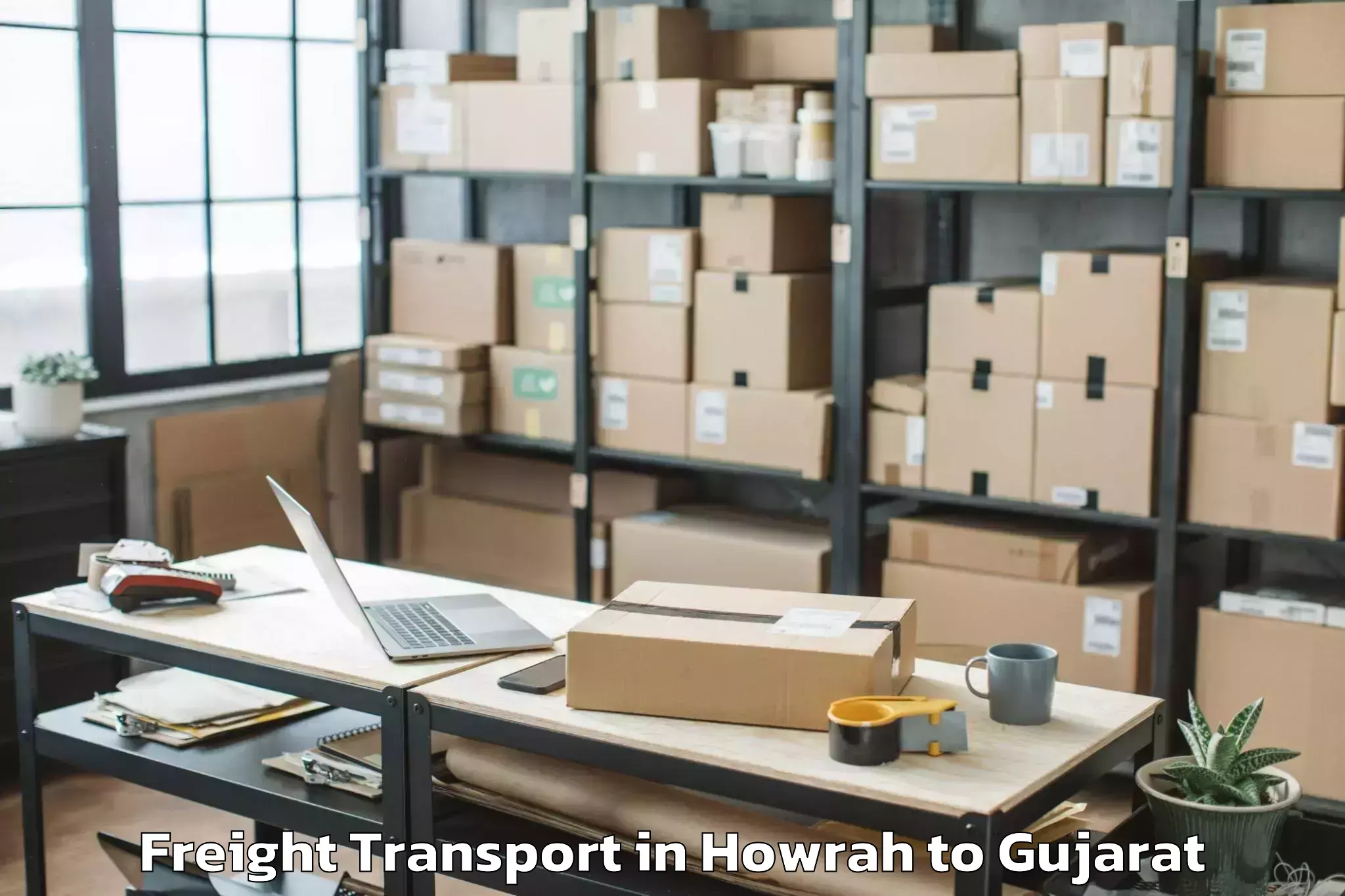 Affordable Howrah to Anklav Freight Transport